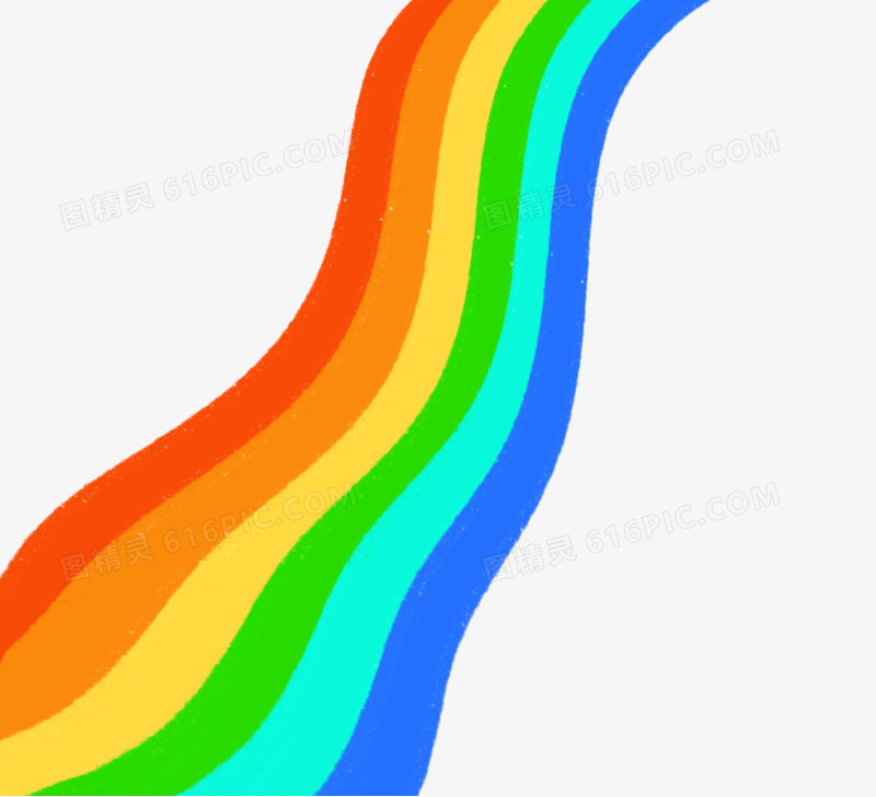 七色彩虹跑道装饰素材