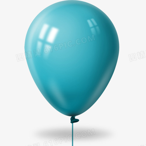 庆典气球礼物彩带矢量素材蓝色