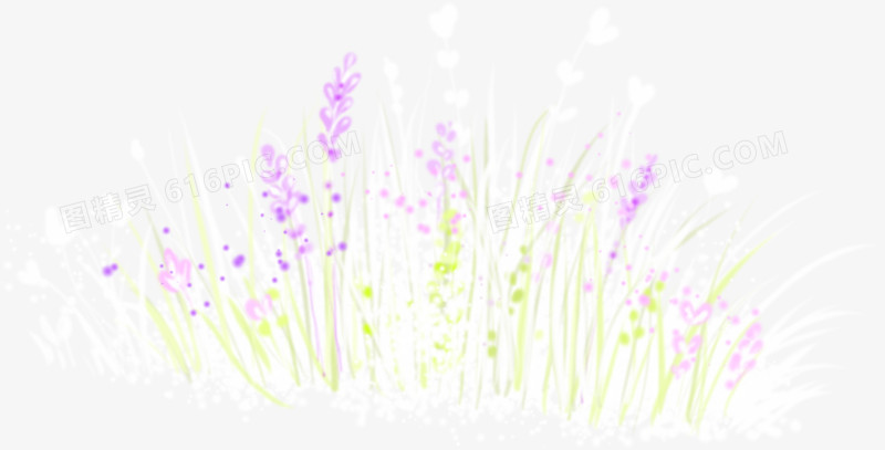 合成创意手绘开放的春天花卉