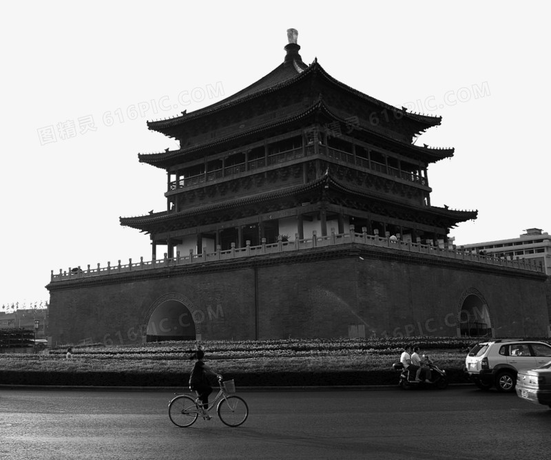 著名景区西安钟楼