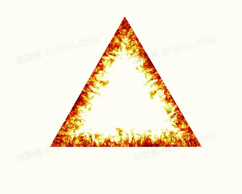 创意三角形火焰边框