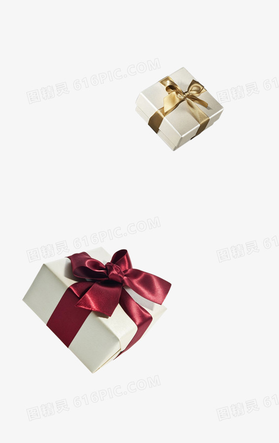 礼物盒子白色礼物盒子蝴蝶结礼物盒子