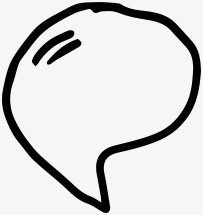 手绘黑色对话框图标