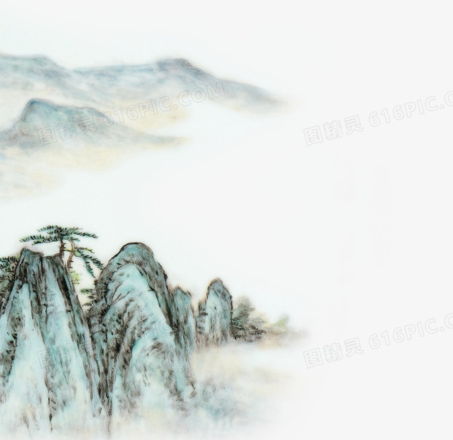 水墨绿水青山