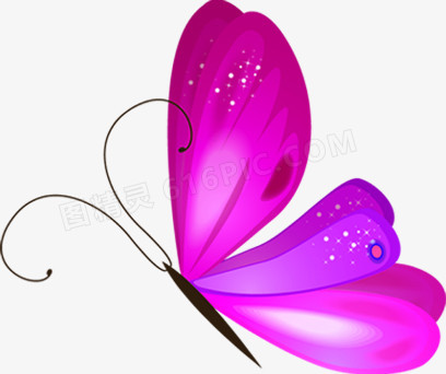 紫色梦幻蝴蝶设计