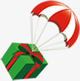 红白热气球绿色系带礼盒