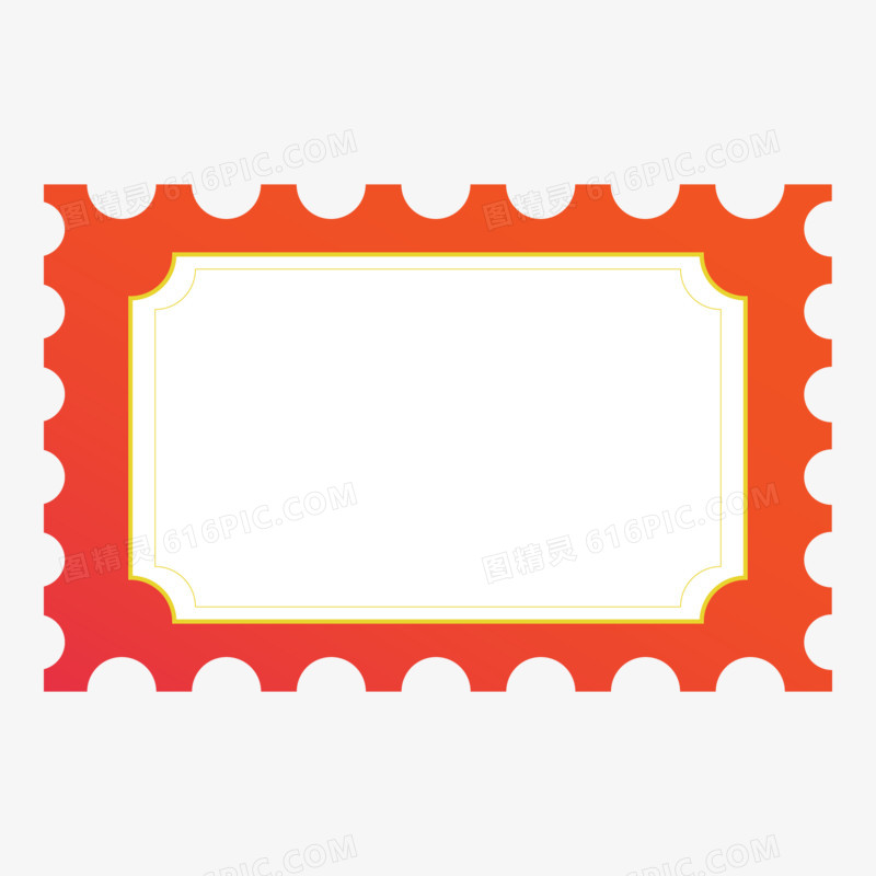 邮票边框文本框素材