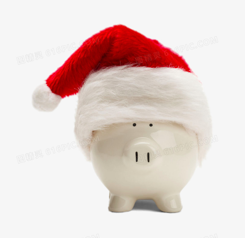创意戴圣诞帽的存钱罐