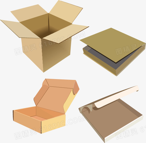 纸箱纸盒矢量图