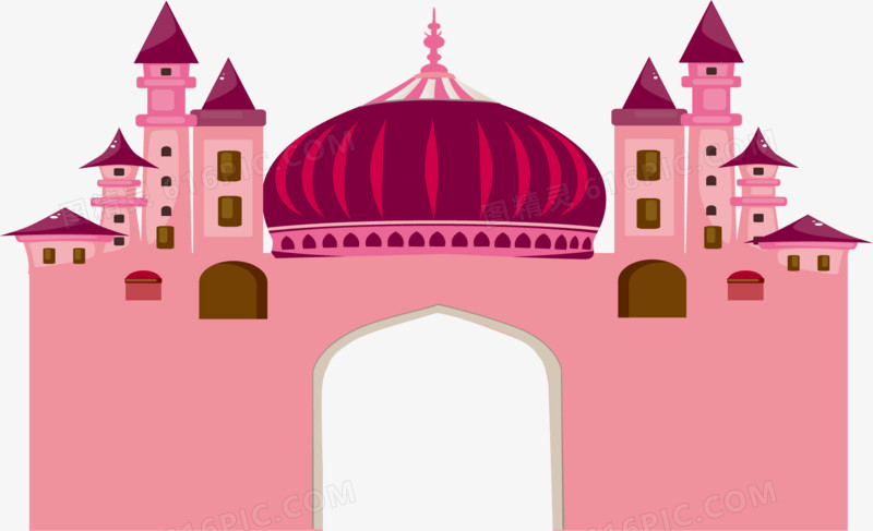 粉色浪漫公主城堡婚礼