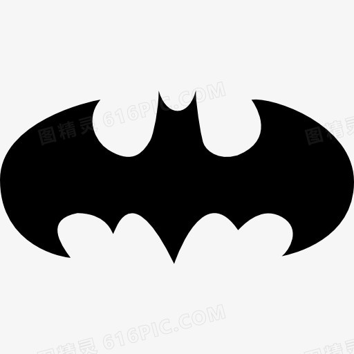 蝙蝠张开翅膀的标志变异图标