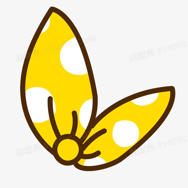 卡通黄色蝴蝶机图标
