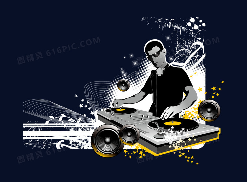 酷酷的DJ人物