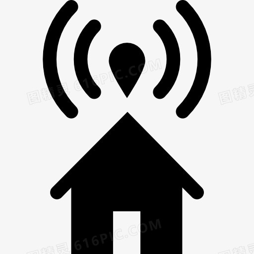 房子与WiFi 图标