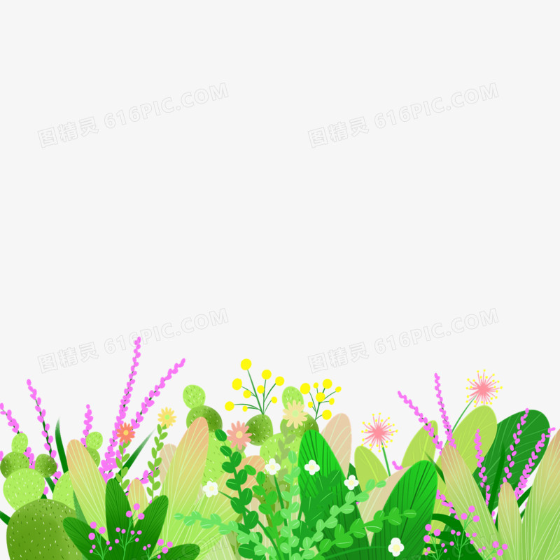 卡通植物花草装饰元素