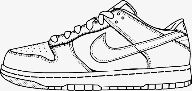 运动鞋款式图线稿图片