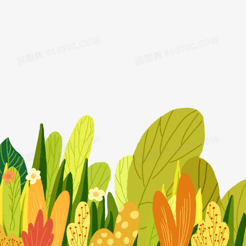 卡通手绘小植物装饰素材