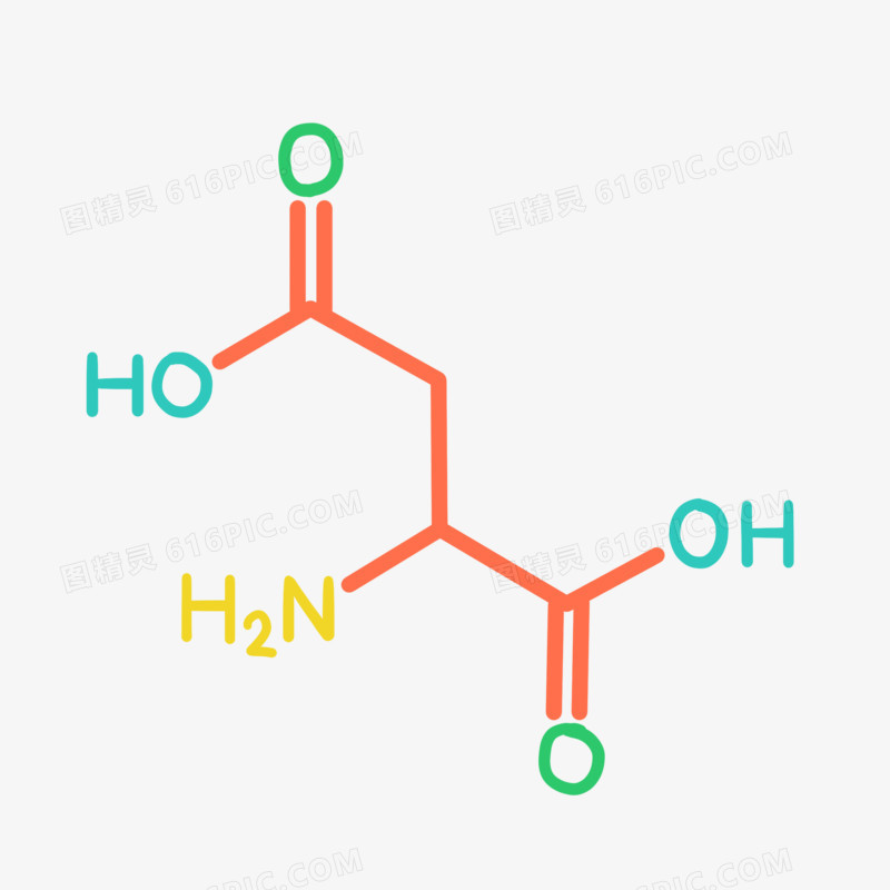 手绘分子结构素材