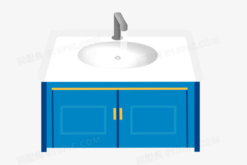 卡通洗手池免抠元素