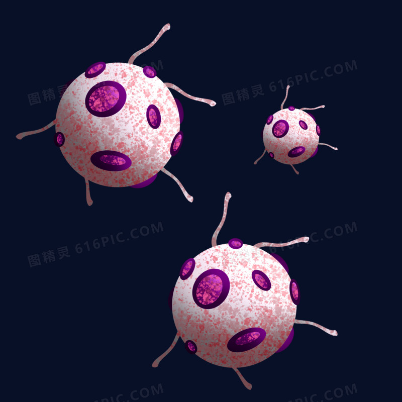 粉色细菌病毒效果元素