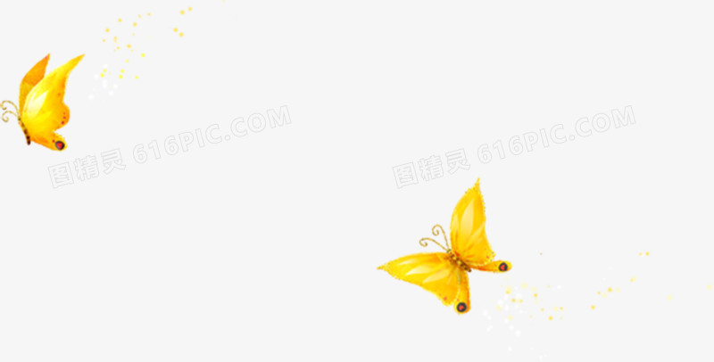 黄色卡通蝴蝶创意设计