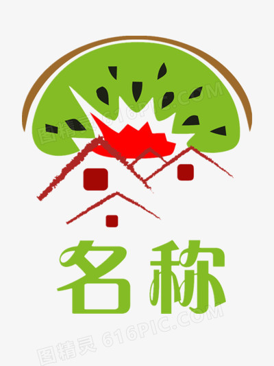 创意水果店名称logo矢量图