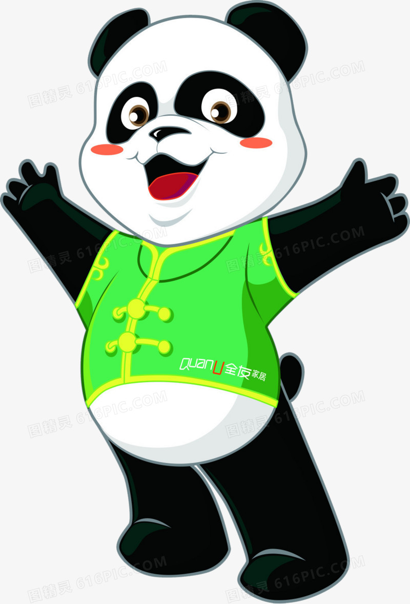 卡通可爱的的中国熊猫