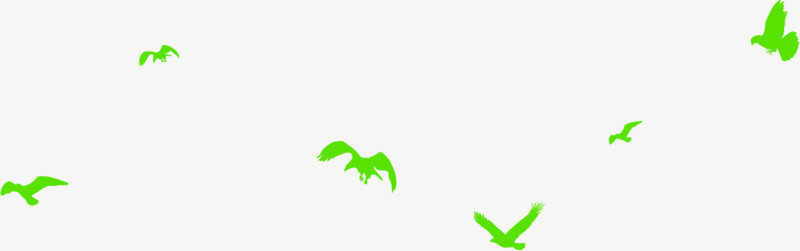 绿色卡通抽象大雁飞鸟
