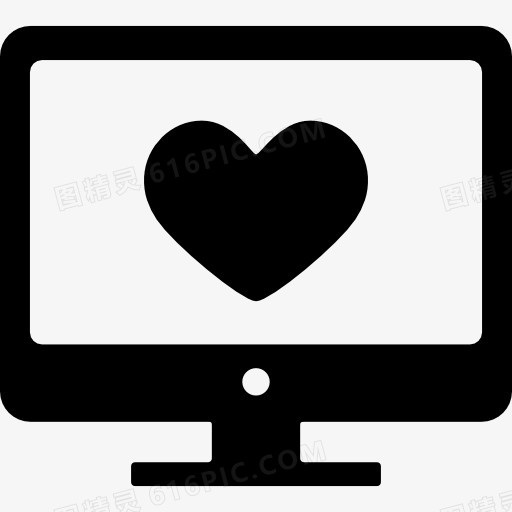 电脑屏幕的心图标