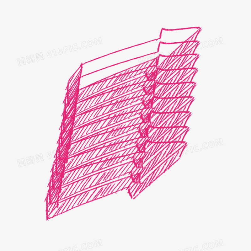 线条箭头粉红色粉笔图案