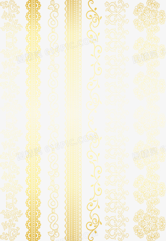 精致的金色花边