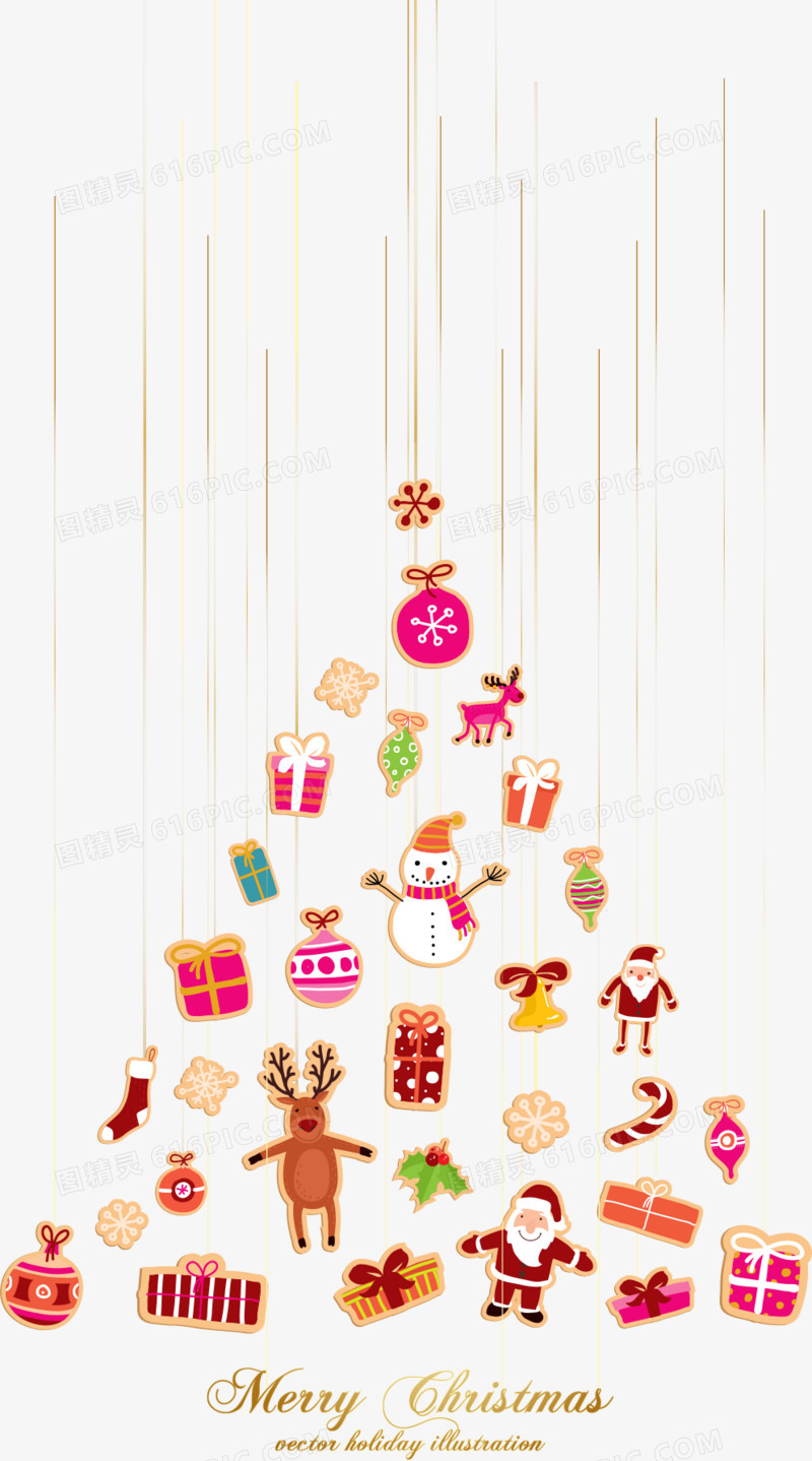 卡通圣诞树装饰