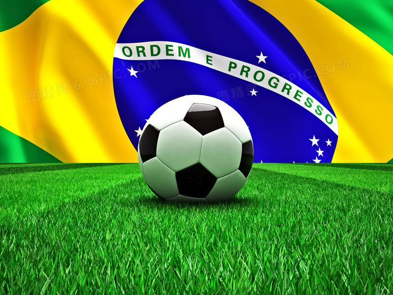 巴西国旗和足球