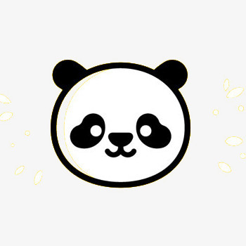 可爱的熊猫圆形头像