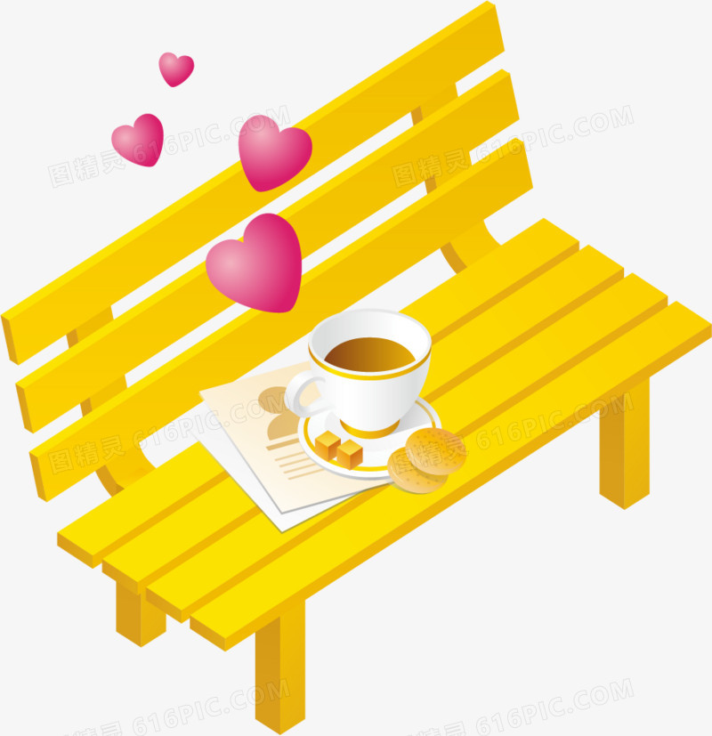 精美爱情情人节座椅心糕点咖啡奶茶心