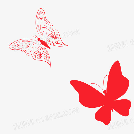 红儿蝴蝶图案