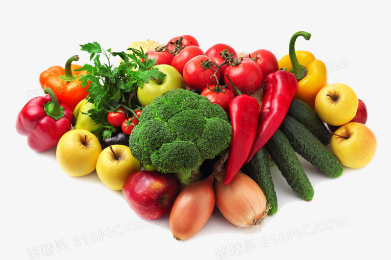 手绘食物3d图案 精美蔬菜水果