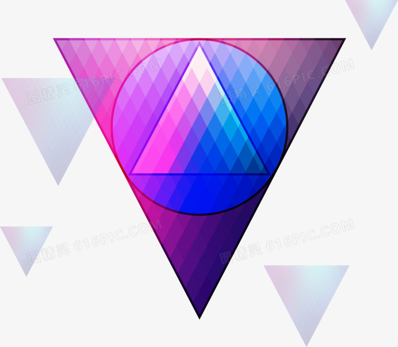 炫彩三角形元素