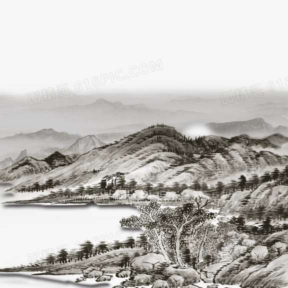 水墨山水画