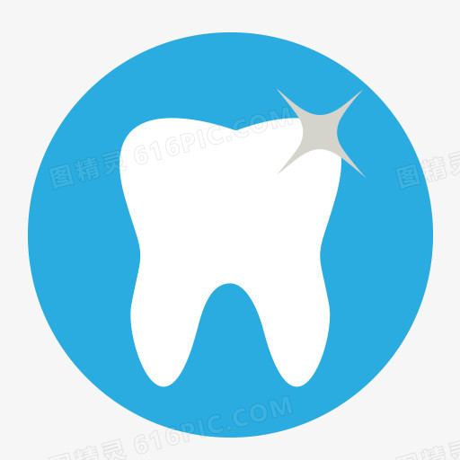 清洁牙科牙医齿牙蓝图标