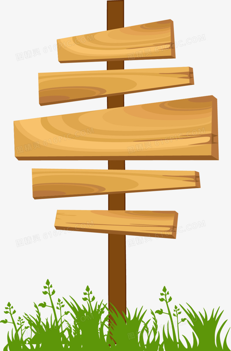 矢量木头材质指示牌