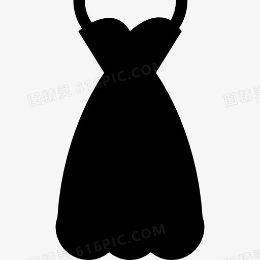 性感女穿黑衣服的形状图标