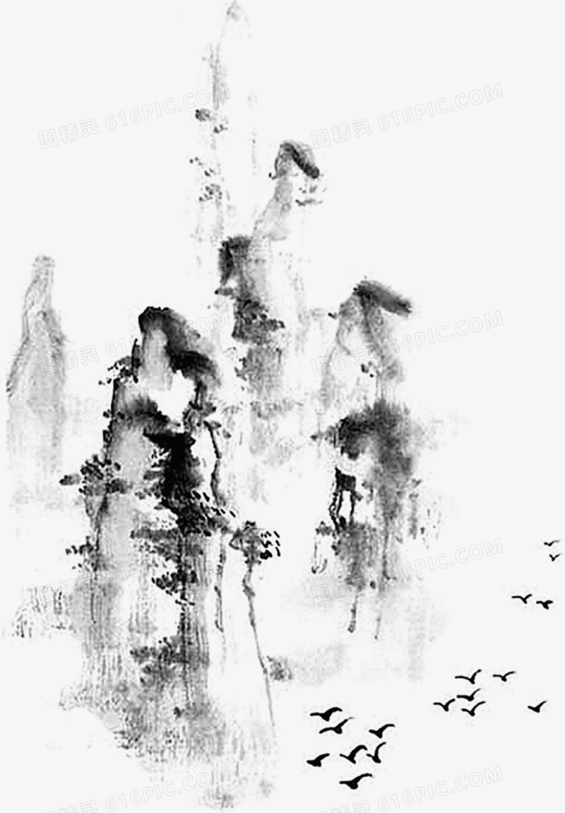 毛笔水墨气吞山河