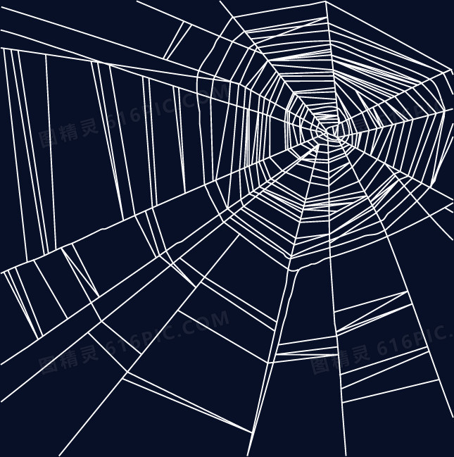 手绘蜘蛛网矢量图