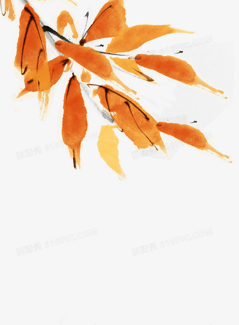 手绘秋季叶子艺术图片