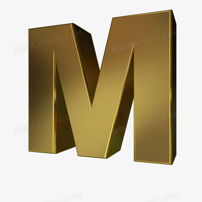 金属字母M