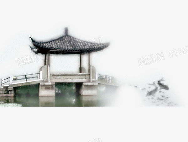 水墨凉亭