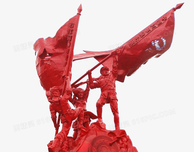 红军雕塑图片