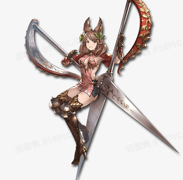 二次元游戏剪刀美女
