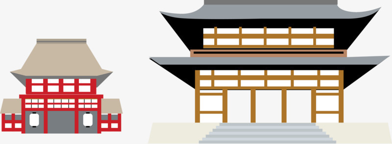 矢量古代建筑